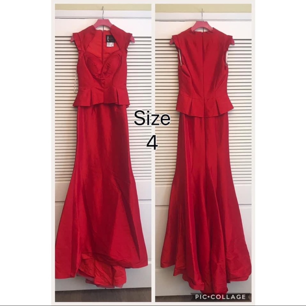 Mac Duggal Red Mermaid Gown